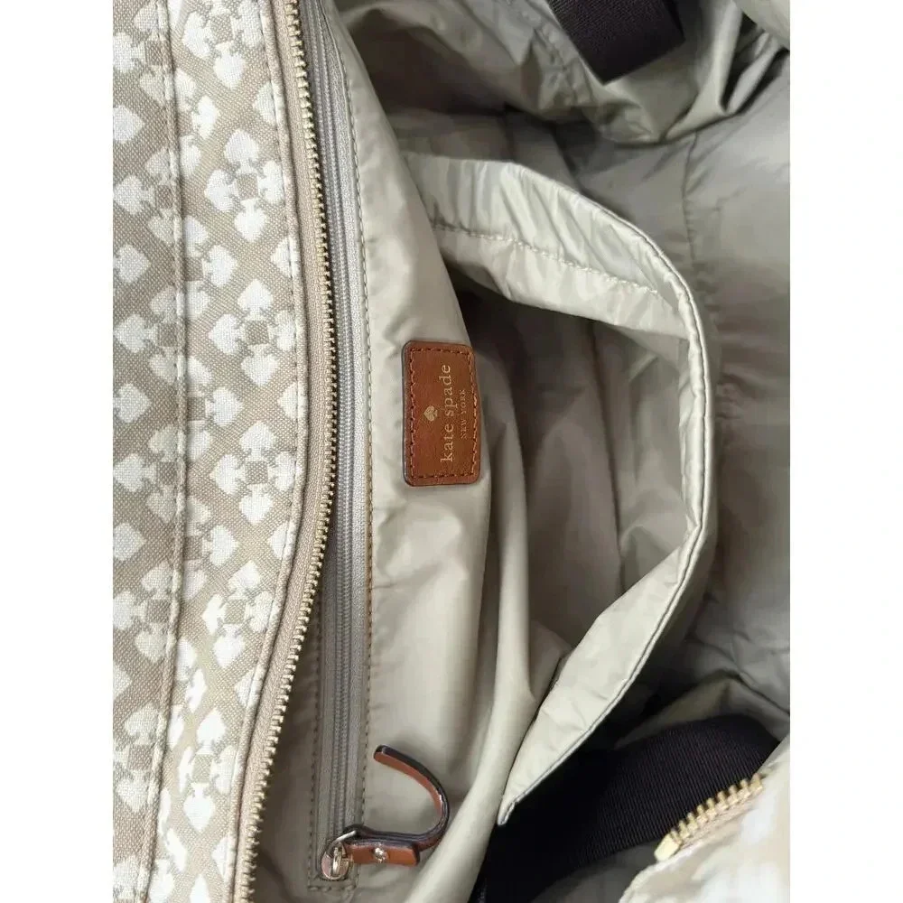KATE SPADE Beige Classic Stevie Bag Tote Purse - Diaper Baby Shoulder Bag - Picture 4 of 16